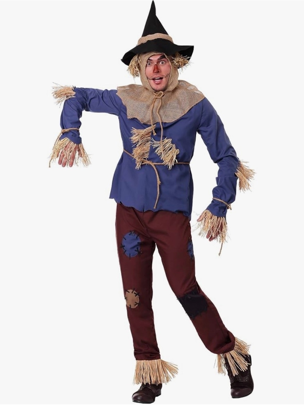 Men’s Fun Scarecrow Costume for Wizard of Oz/Wicked